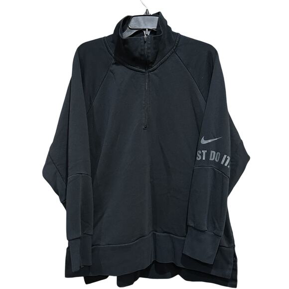 Nike Dri-Fit Pullover Womens 2XL Half Zip Just Do It Swoosh Training AH8969-010 - Picture 1 of 9